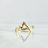 Electrocardiogram Ring 1.2gr / T6 3/4 / Smooth 18K Yellow Gold