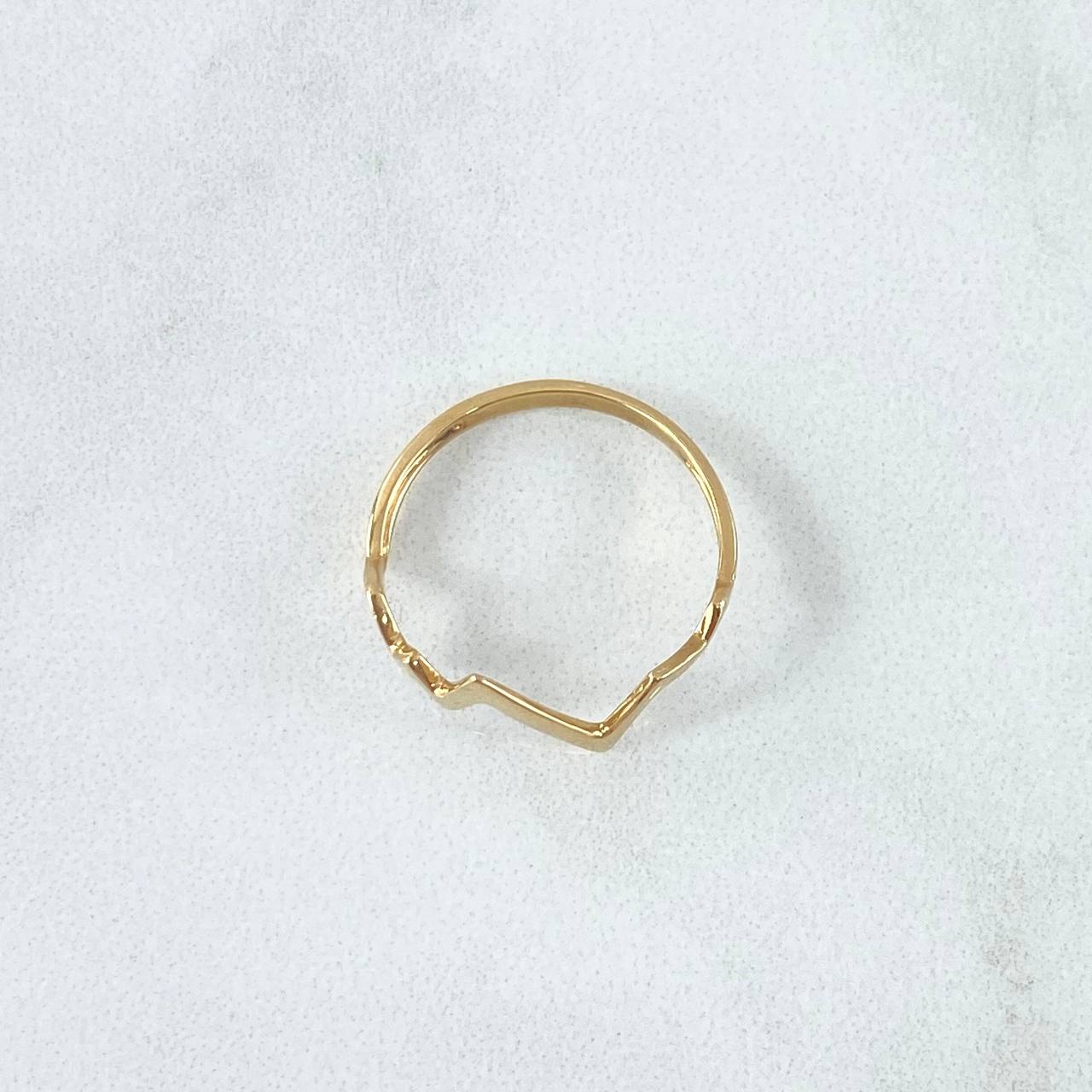 Electrocardiogram Ring 1.2gr / T6 3/4 / Smooth 18K Yellow Gold