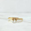 Ring Fe 1.65gr / T6 1/4 / White Zircons 18K Yellow Gold