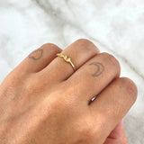 Ring Fe 1.65gr / T6 1/4 / White Zircons 18K Yellow Gold
