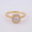 Anillo Halo Tupido 2.85g / T6 1/4 Oro Amarillo 18K