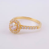 Anillo Halo Tupido 3g / T7 1/4 Oro Amarillo 18K
