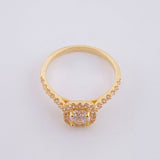 Halo Eyelet Ring 1.85g / Size 6 3/4 Yellow Gold 18K