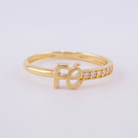 Faith Ring 1.5g / Size 6 3/4 Yellow Gold 18K
