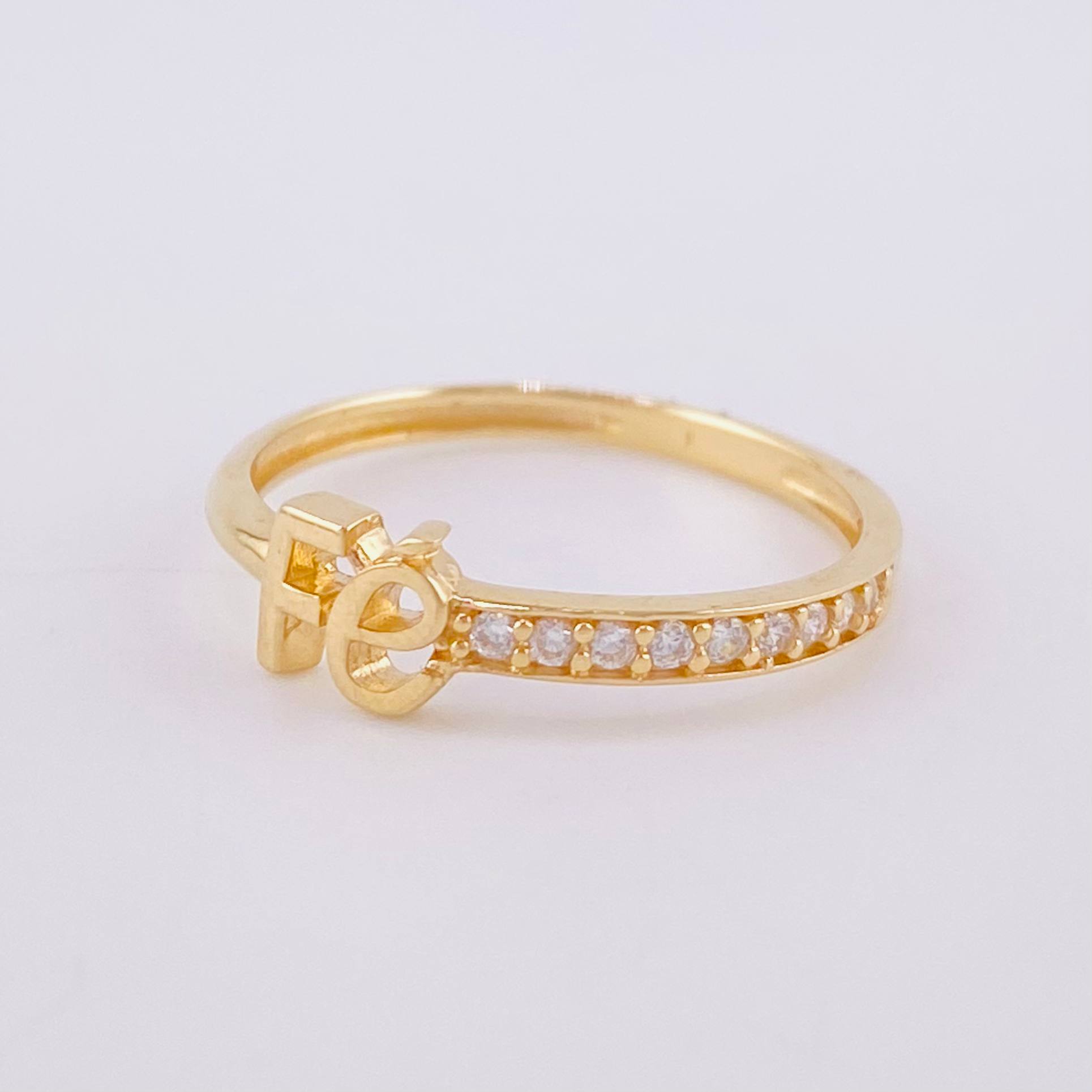 Anillo Fe 1.5g / T8 1/4 Oro Amarillo 18K