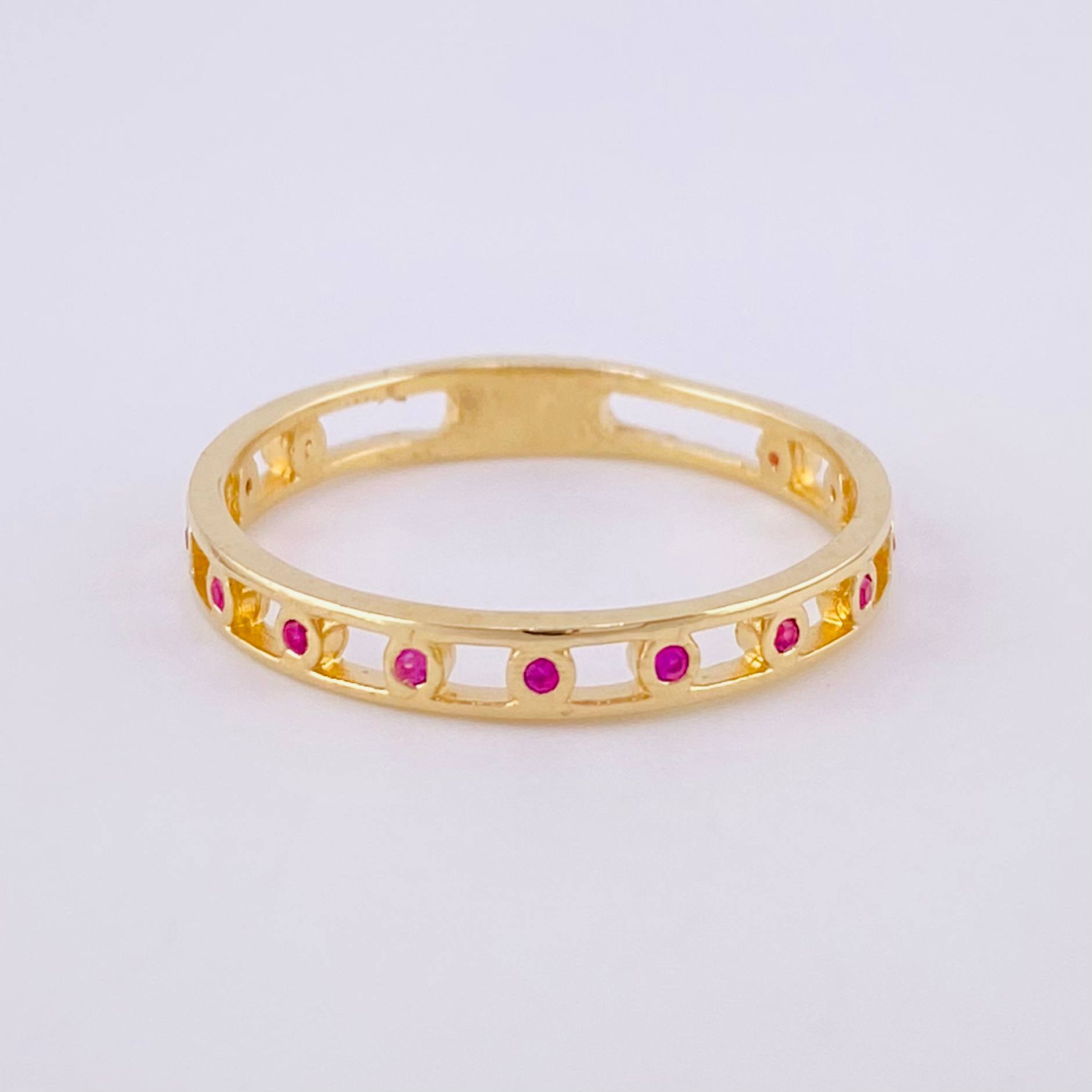 Anillo Cinturón de Chispas 1.85g / T8 1/4 Oro Amarillo 18K