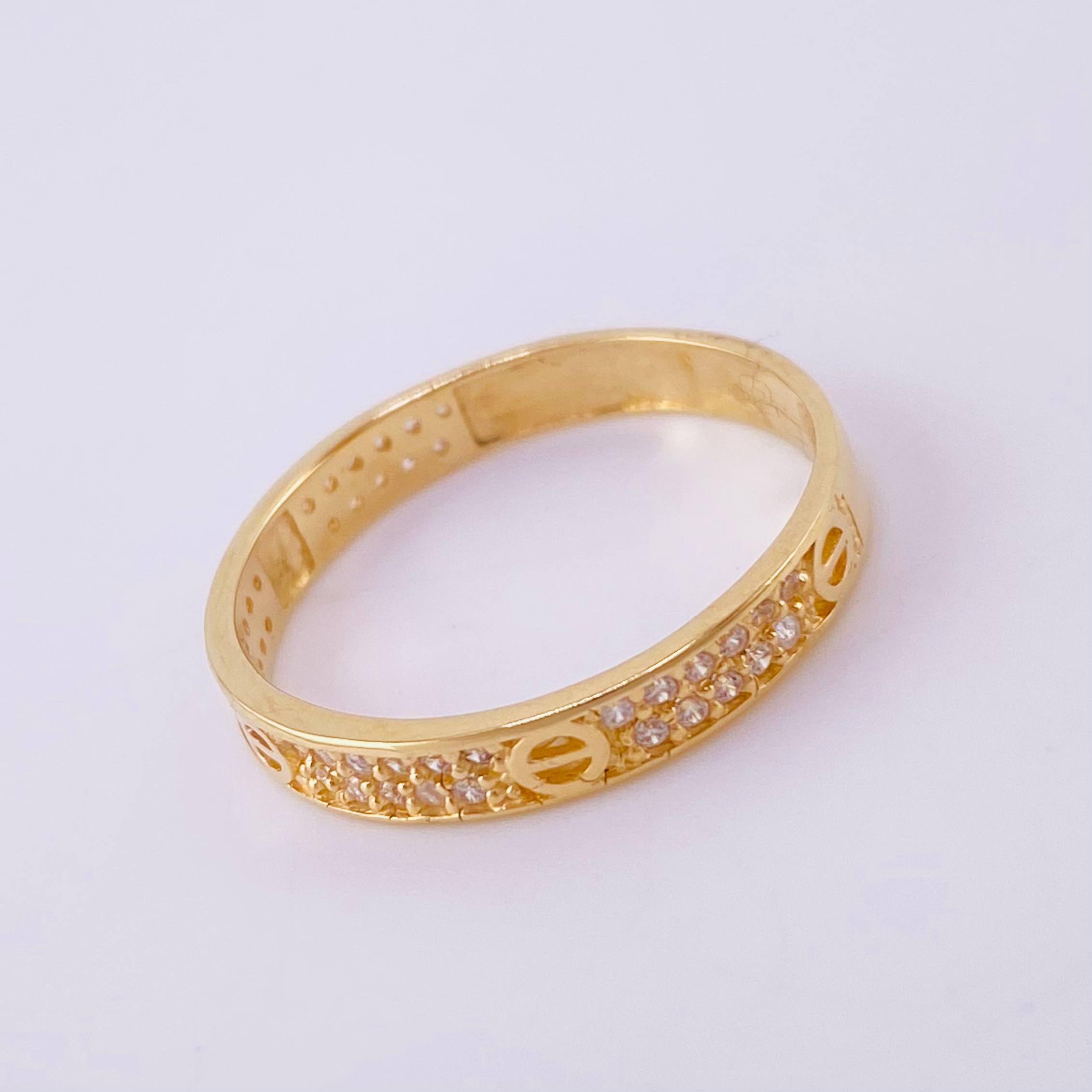Anillo Churumbela Tornillo 2.3g / T4 3/4 Oro Amarillo 18K
