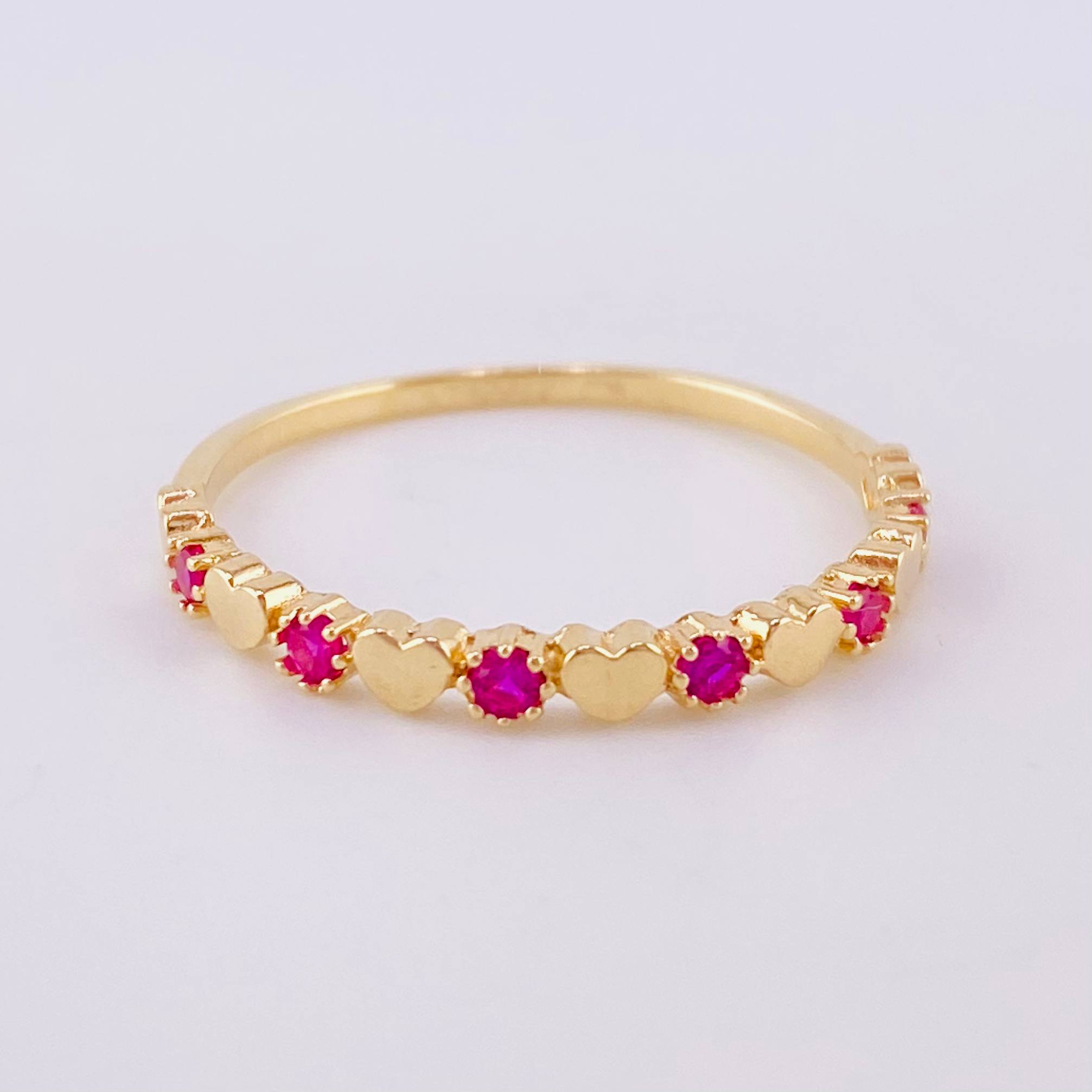 Anillo Corazón Destello 1.4g / T7 1/4 Oro Amarillo 18K