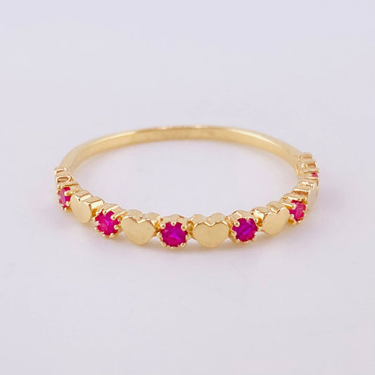 Heart Sparkle Ring 1.4g / Size 7 1/4 Yellow Gold 18K