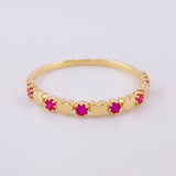 Anillo Corazón Destello 1.4g / T7 1/4 Oro Amarillo 18K