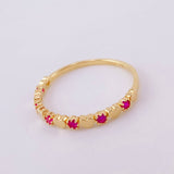 Anillo Churumbela Corazones 1.4g / T7 3/4 Oro Amarillo 18K