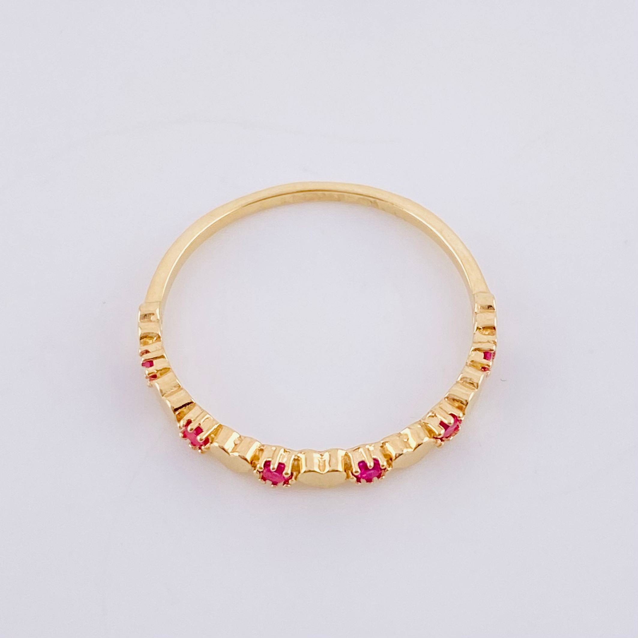 Anillo Corazón Destello 1.4g / T7 1/4 Oro Amarillo 18K