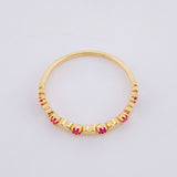 Anillo Churumbela Corazones 1.4g / T7 3/4 Oro Amarillo 18K