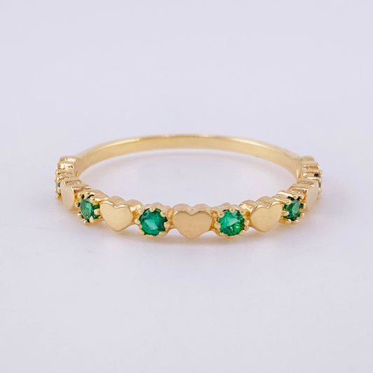 Anillo Churumbela Corazones 1.3g / T5 3/4 Oro Amarillo 18K