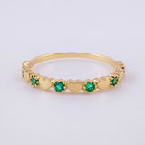 Anillo Churumbela Corazones 1.3g / T5 3/4 Oro Amarillo 18K