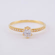 Anillo Solitario Cautivador 1.4g / T8 3/4 Oro Amarillo 18K