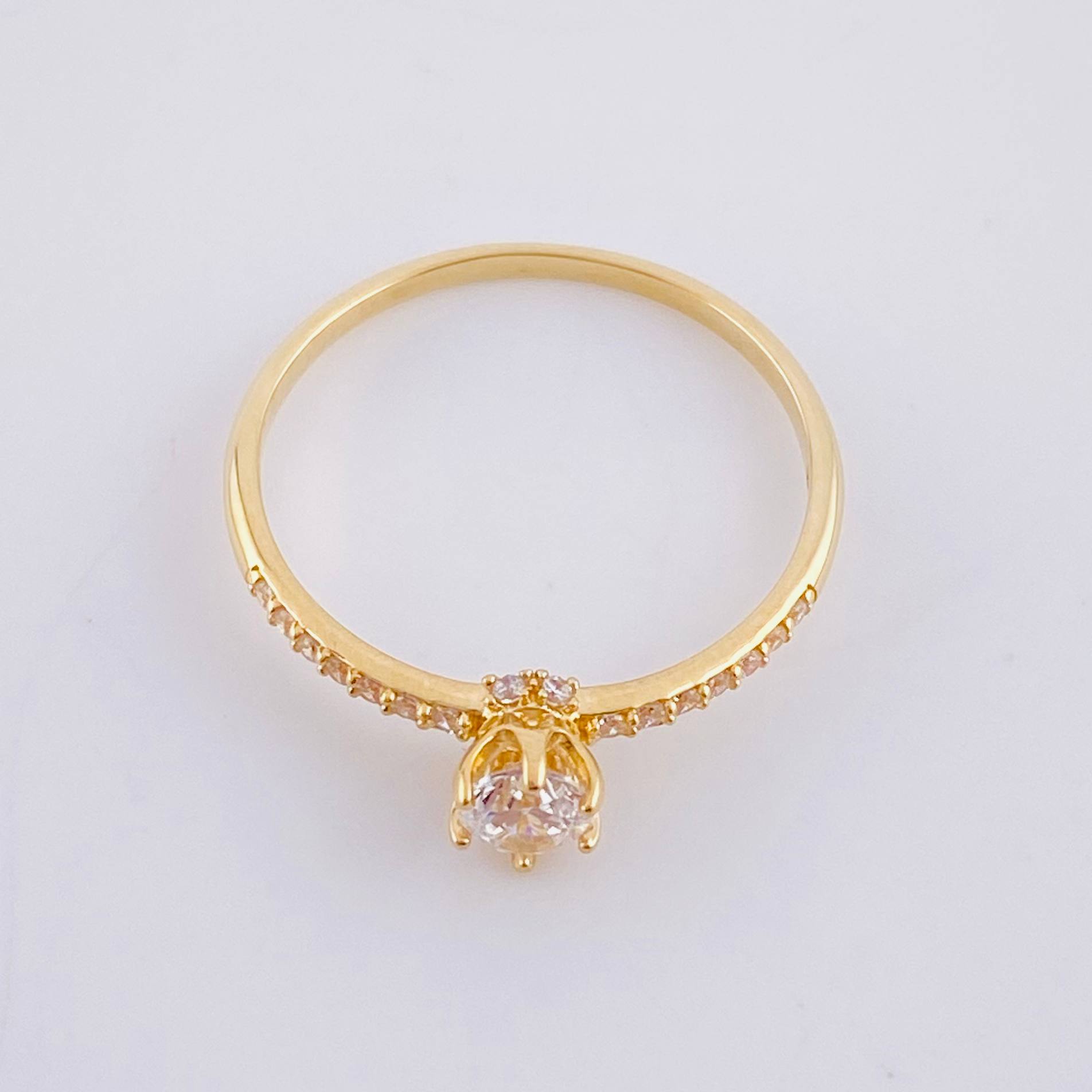 Solitaire Churumbela Ring 1.4g / T8 1/4 Yellow Gold 18K