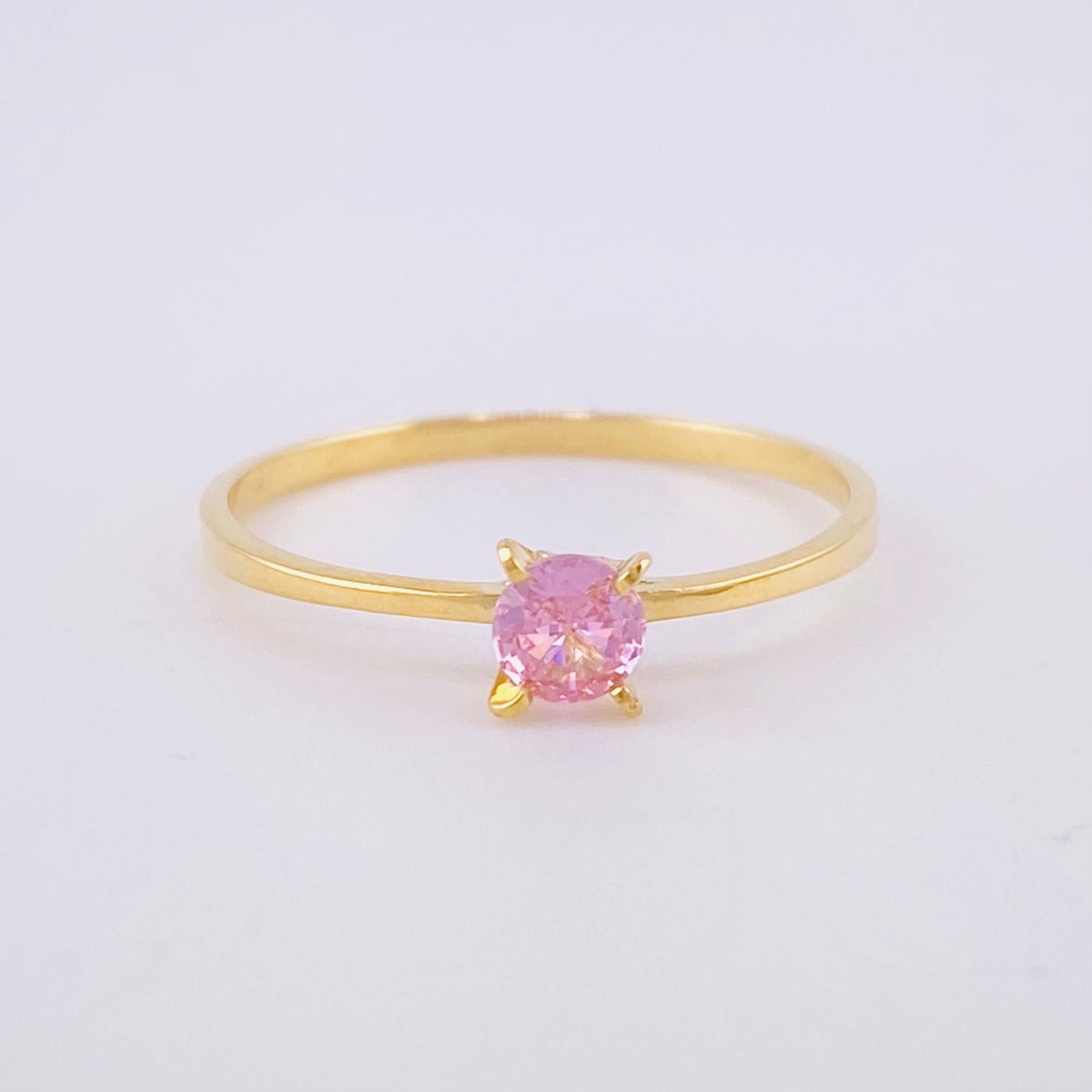 Anillo Solitario 1.25g / T8 1/4 Oro Amarillo 18K