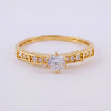Anillo Solitario 1.8g / T7 1/4 Oro Amarillo 18K