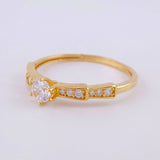 Anillo Solitario 1.8g / T7 1/4 Oro Amarillo 18K