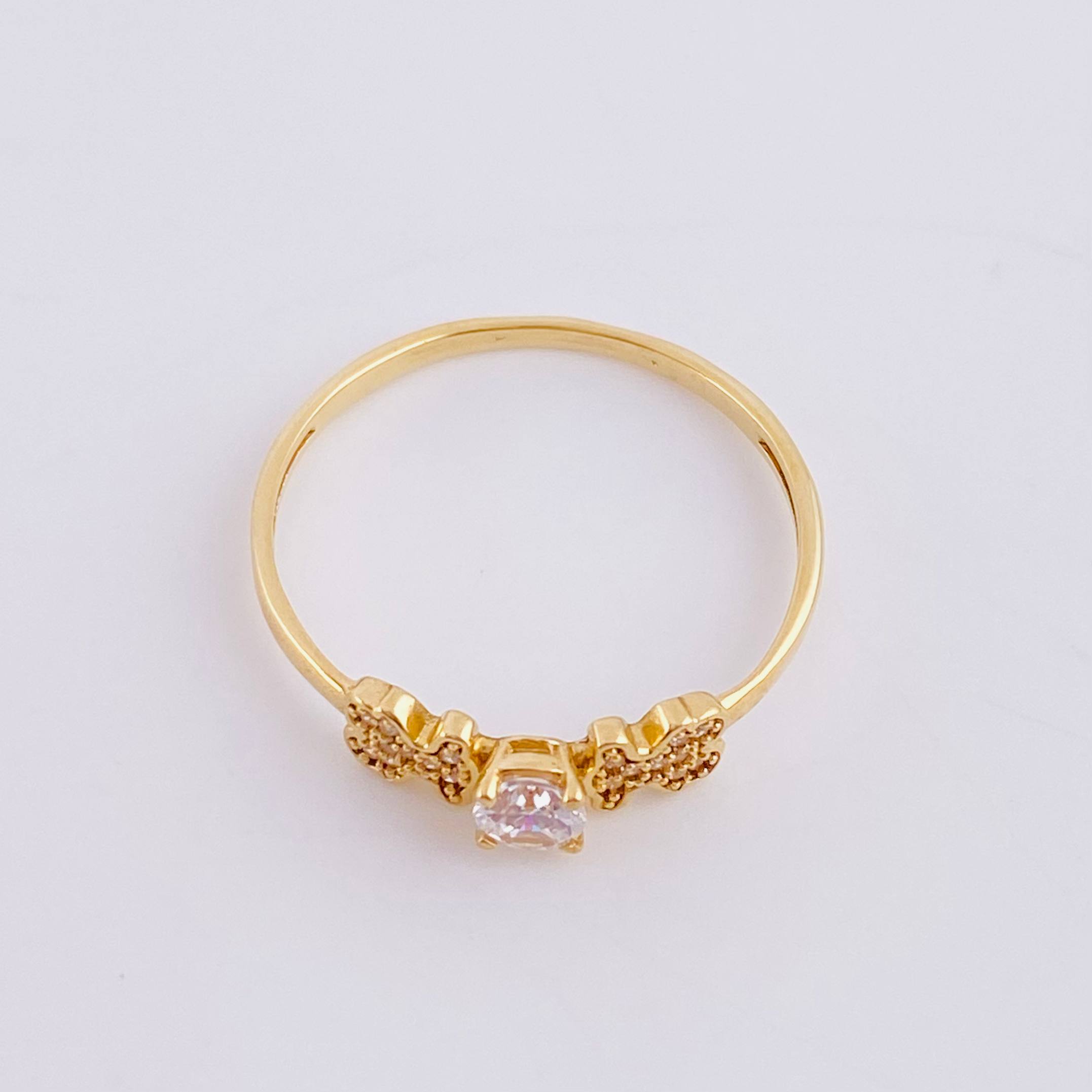 Solitaire Ring Two Bears 1.8g / T10 Yellow Gold 18K