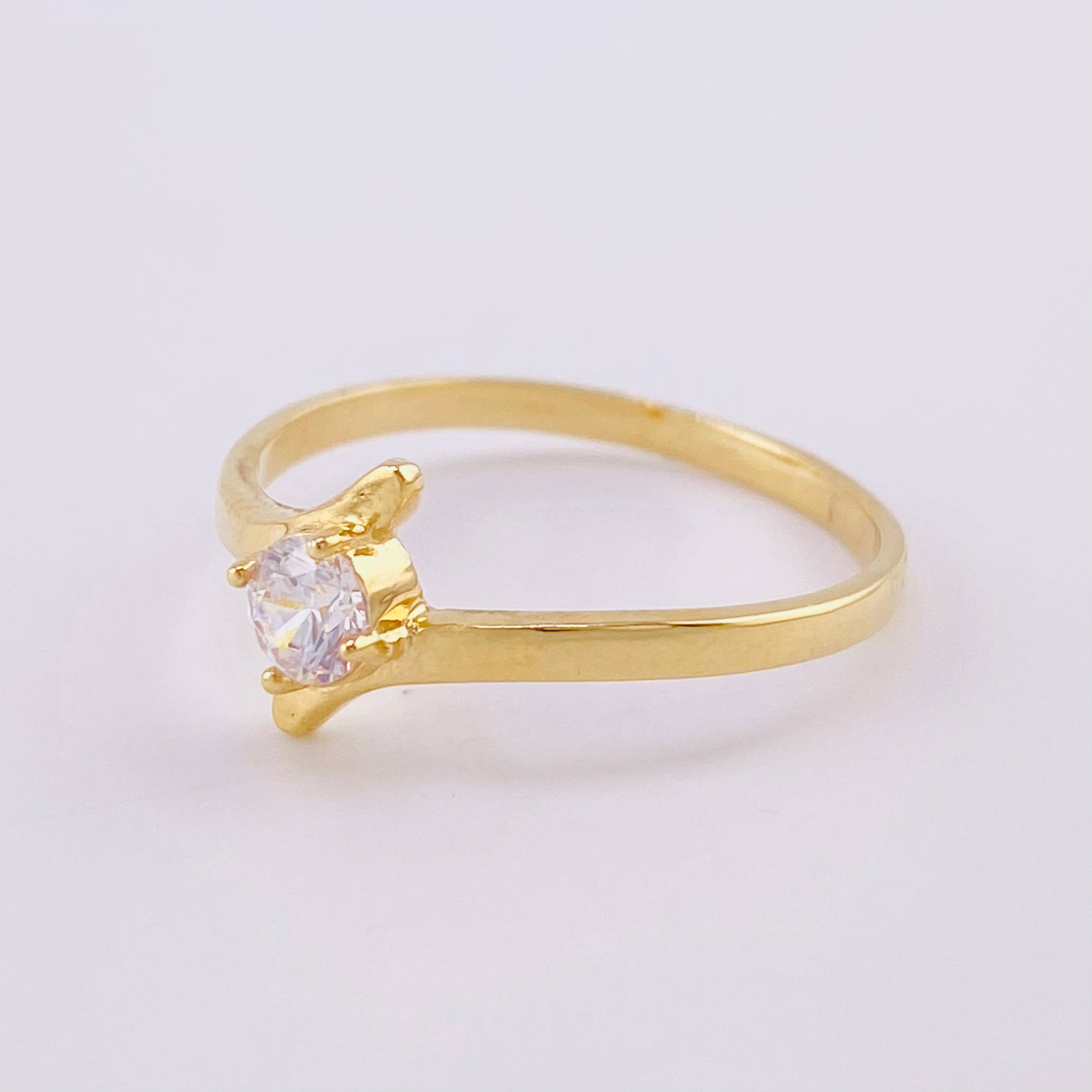 Anillo Solitario 1.75g / T8 1/4 Oro Amarillo 18K