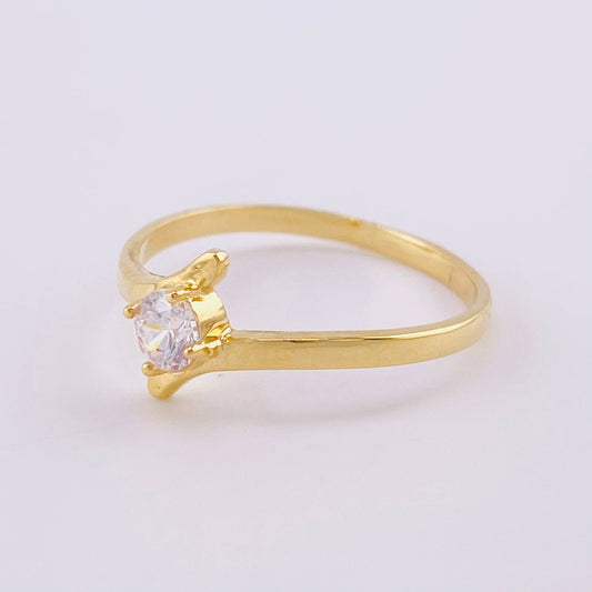 Solitaire Ring 1.85g / T10 3/4 Yellow Gold 18K