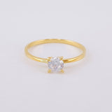 Anillo Solitario 1.3g / T7 1/2 Oro Amarillo 18K