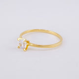 Solitaire Ring 1.25g / T8 1/2 Yellow Gold 18K