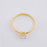 Solitaire Ring 1.25g / T8 1/2 Yellow Gold 18K