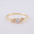 Anillo Solitario Floreado 1.5g / T6 1/4 Oro Amarillo 18K