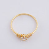 Anillo Solitario Floreado 1.5g / T6 1/4 Oro Amarillo 18K