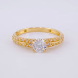 Anillo Solitario Doble Carril 2.75g / T9 1/4 Oro Amarillo 18K