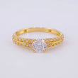 Anillo Solitario Doble Carril 2.35g / T6 1/2 Oro Amarillo 18K