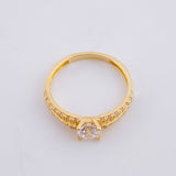 Anillo Solitario Doble Carril 2.75g / T9 1/4 Oro Amarillo 18K