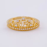Anillo Corona 15s 1.95g / T4 3/4  Oro Amarillo 18K