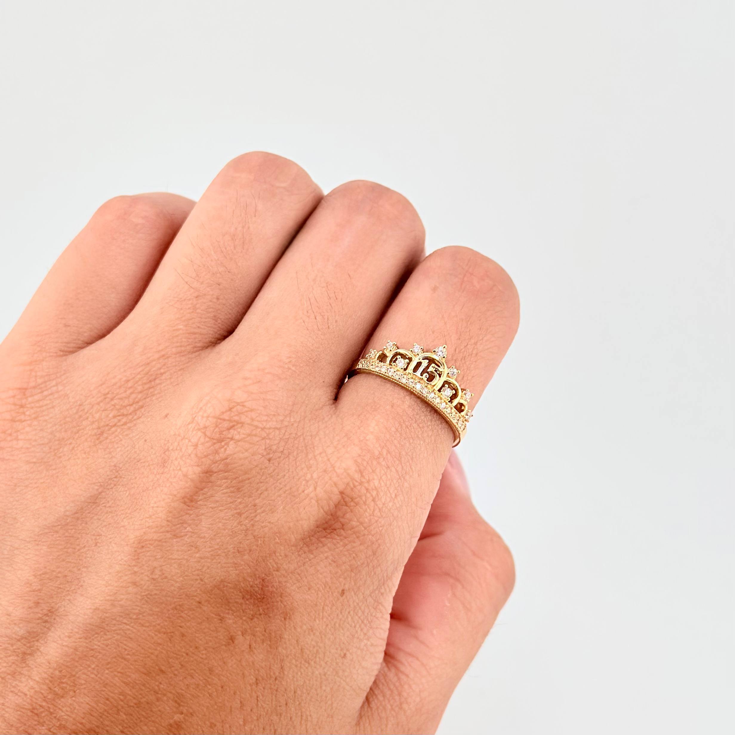 Anillo 15s 2.1g / T7 1/2 Oro Amarillo 18K