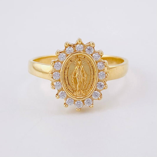Miraculous Virgin Ring 4.55g / Size 9 1/4 Yellow Gold 18K