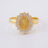 Anillo Virgen de la Milagrosa 3.85g / T8 1/2 Oro Amarillo 18K