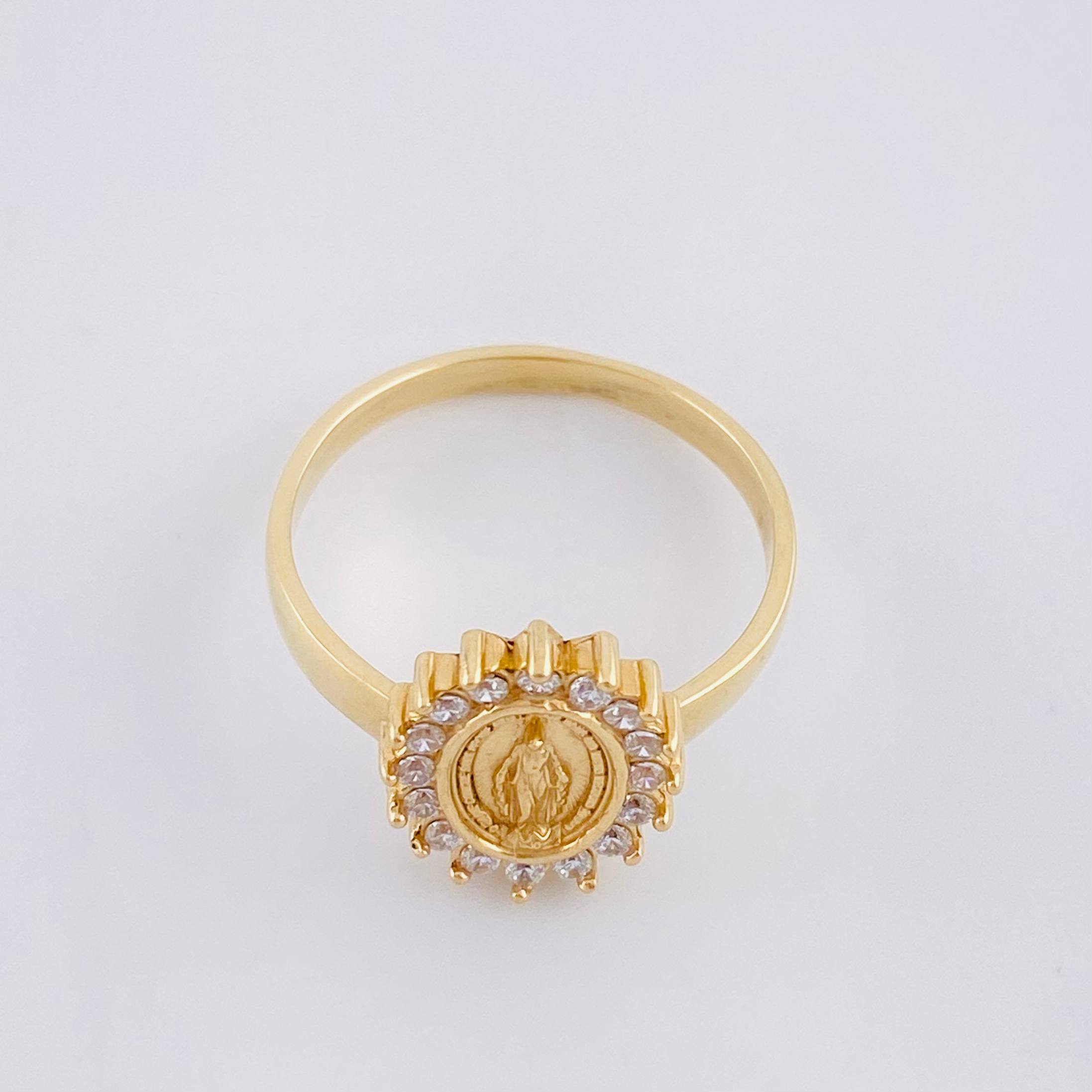 Anillo Virgen de la Milagrosa 3.85g / T8 1/2 Oro Amarillo 18K