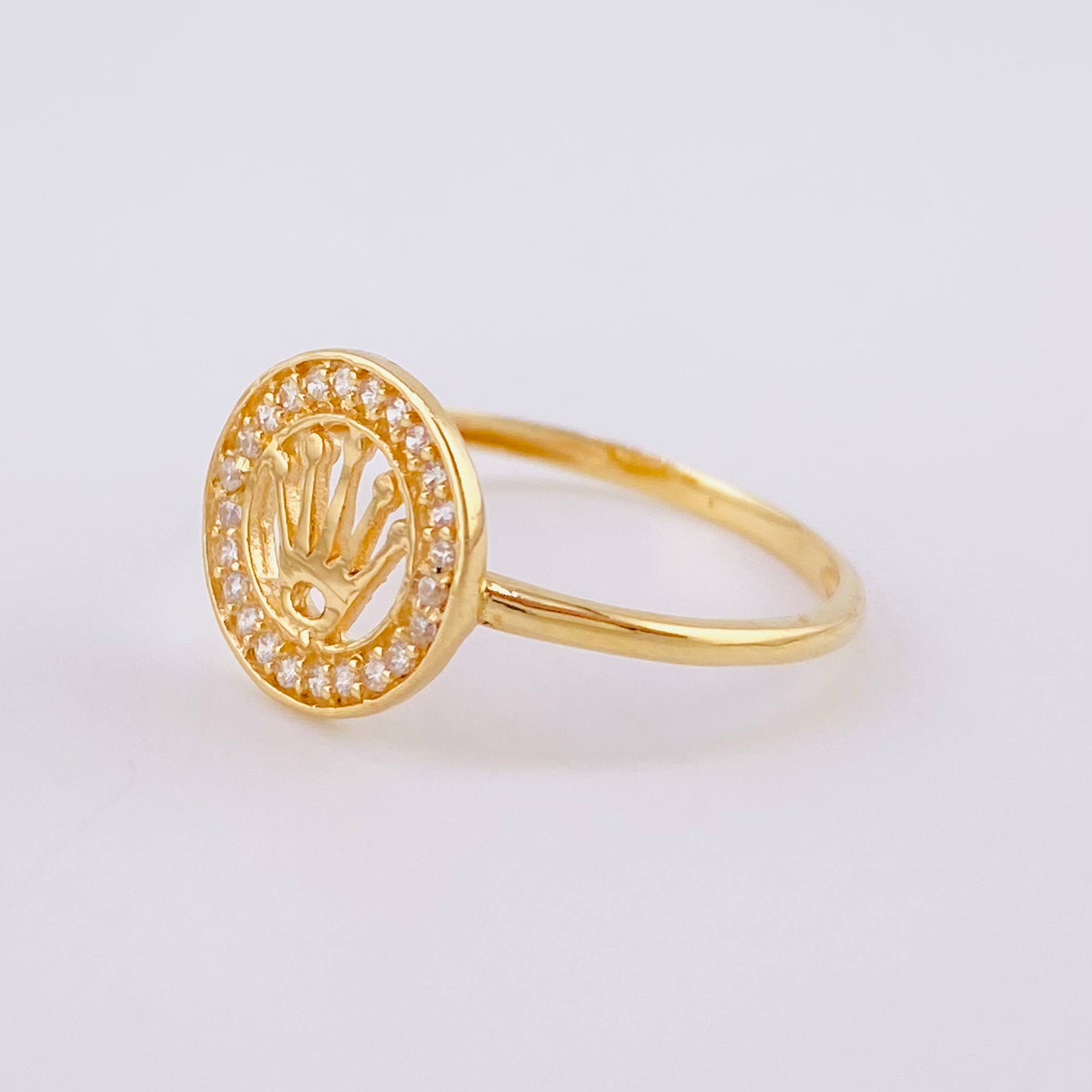 Anillo Corona 1.65g / T7 3/4 Oro Amarillo 18K