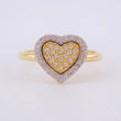 Sophisticated Heart Ring 2.65g / T7 1/4 18K Yellow Gold