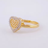 Sophisticated Heart Ring 2.65g / T7 1/4 18K Yellow Gold