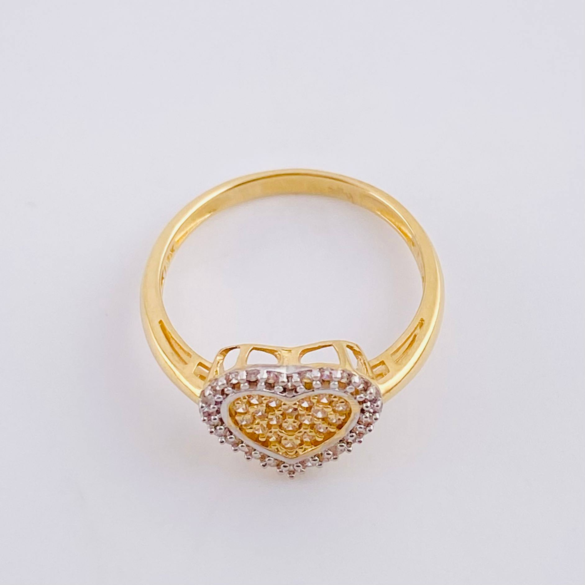 Anillo Corazón Tupido 2.65g / T6 1/2 Oro Amarillo 18K