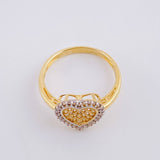 Anillo Corazón Tupido 2.65g / T6 1/2 Oro Amarillo 18K