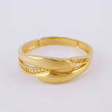 Intertwined Ring 3.75g / Size 5 3/4 Yellow Gold 18K