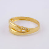 Intertwined Ring 3.4g / Size 9 1/4 Yellow Gold 18K