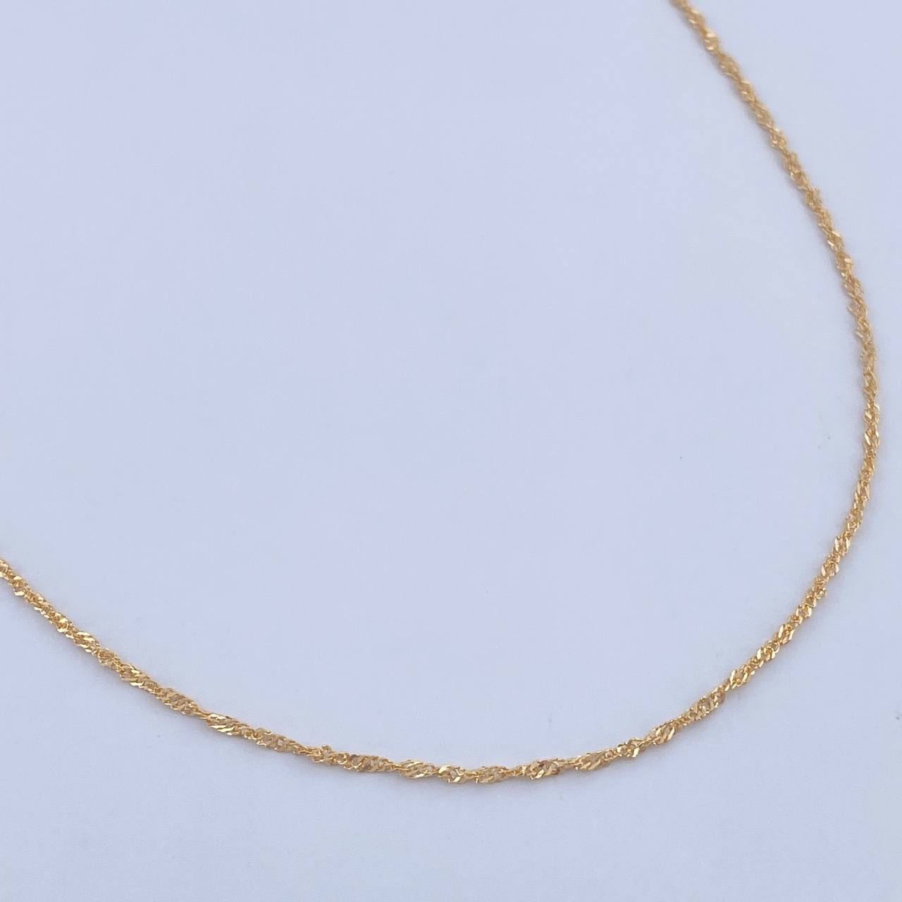 Cadena Singapur 1.25gr / 45cm / 0.5mm Oro Amarillo +3 18K &
