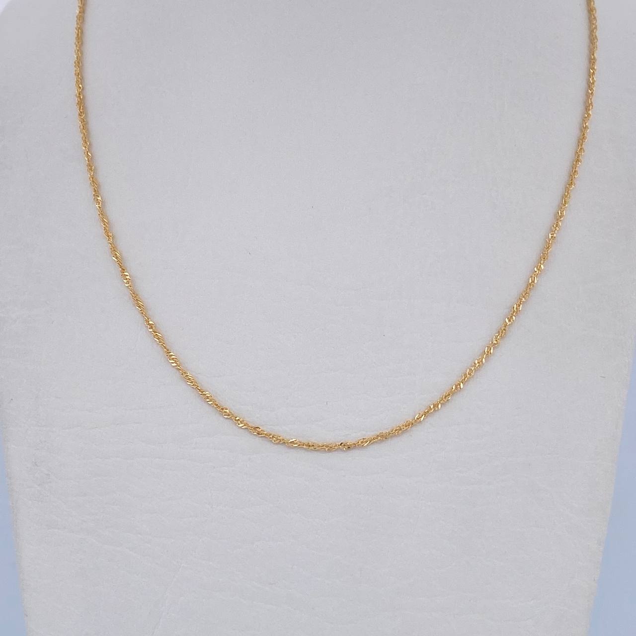 Cadena Singapur 1.25gr / 45cm / 0.5mm Oro Amarillo +3 18K &