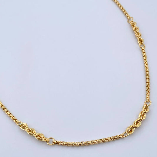 Cadena Lazo Veneciana 5.45gr / 45.5cm / 1.9mm Oro Amarillo +3 18K $